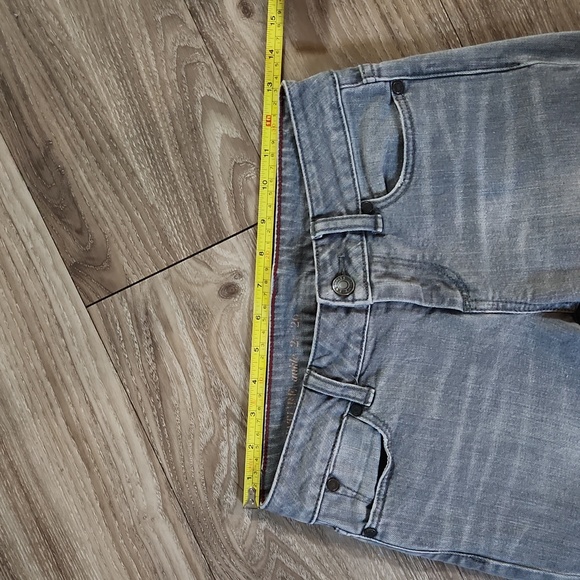 Signature Gray Denim Mid-Rise Stretch Ankle Length Jeans Women's 2 - Picture 9 of 14